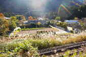 福島県いわき市小川町上小川字椚平集落の風景